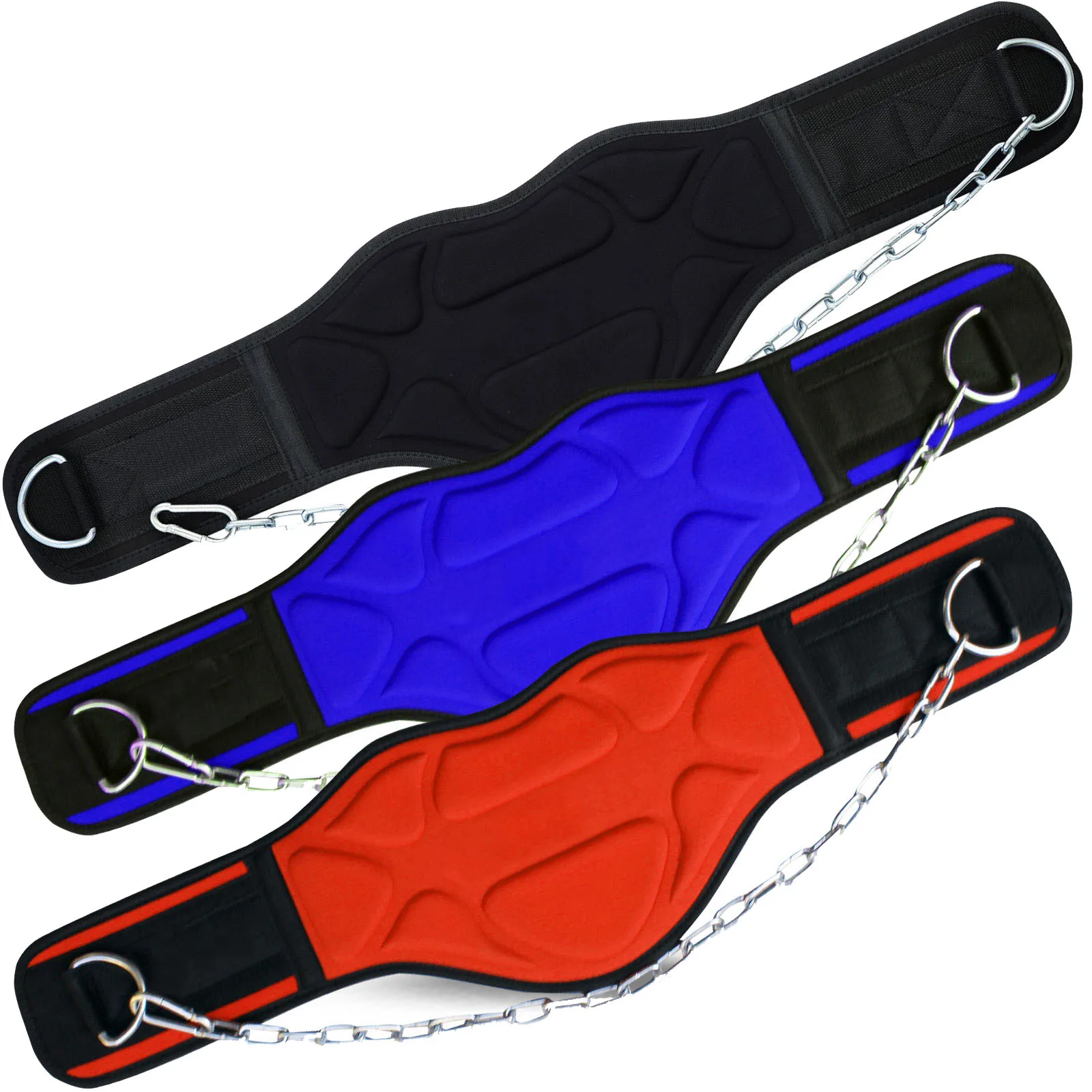 Gaf Weightlifting Dip Belt Neoprene Gym Support Straps Gel Wraps With