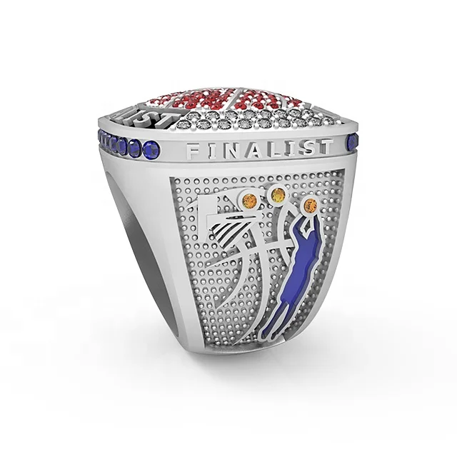Custom Championship Basketball Ring Finalist Rings by Laser Team Classic Alloy Gemstone Jewelry Christian Style No Mold Fee