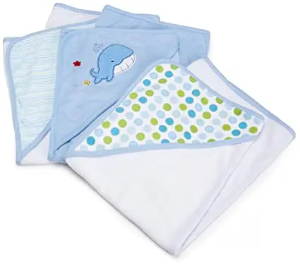 Baby Hooded Towel Sets Custom Print Design Super Soft Breathable Kids 100%