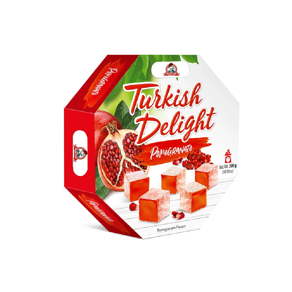 Top Quality Pomegranate Flavour Turkish Delight 300g Ready to Ship From Manufacturer