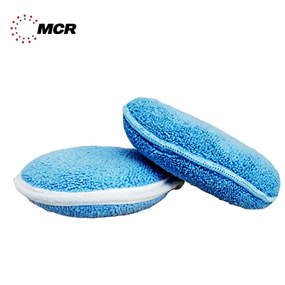 Корейский аппликатор для восковой обработки автомобиля из микрофибры 13DIA жесткий оверлок шитья высокая плотность выгодная цена