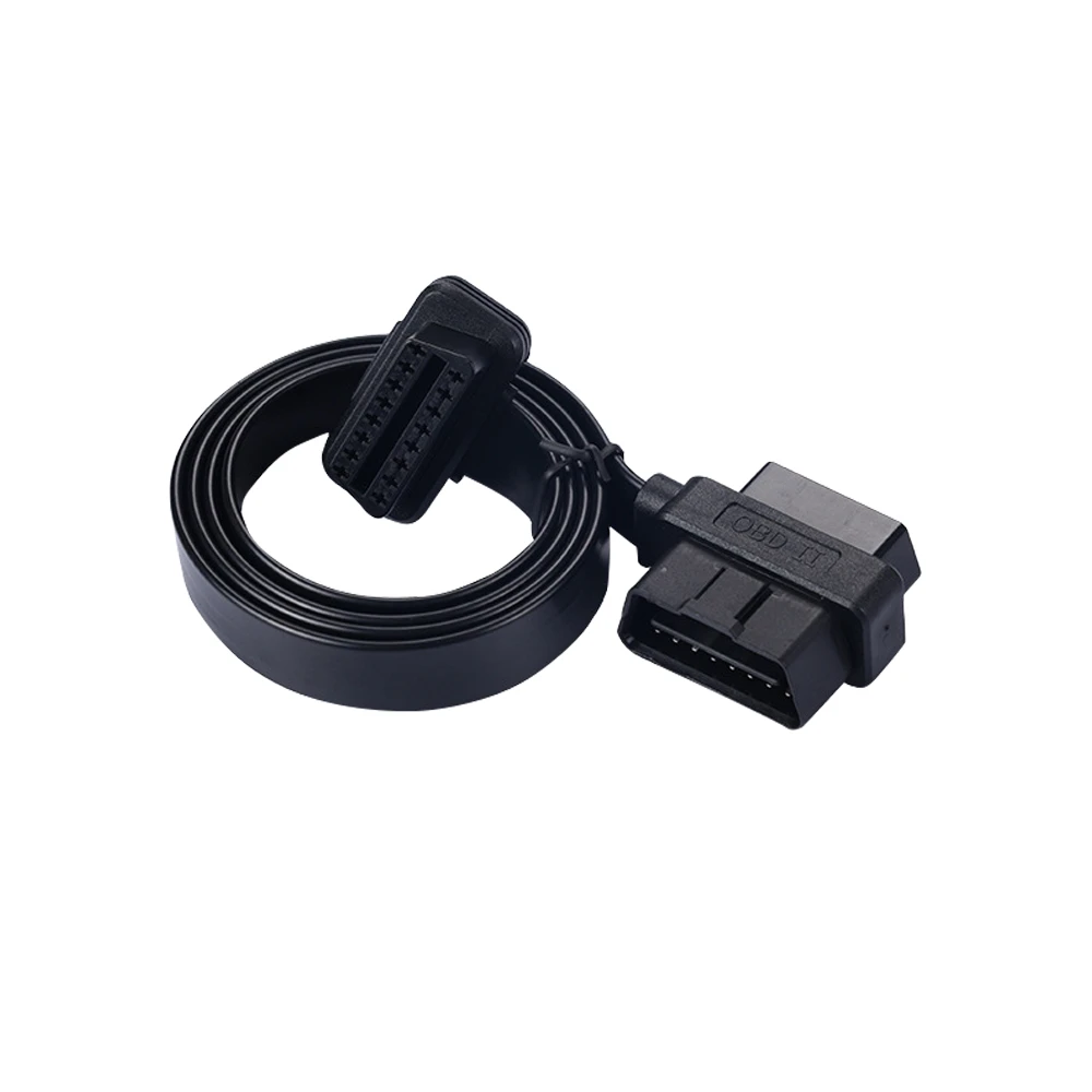 Obd2 Female Connector 16Pin  Male to Female Ribbon Flat OBD 16 Pin T Flat Cable for OBD2 Fault Code Reading