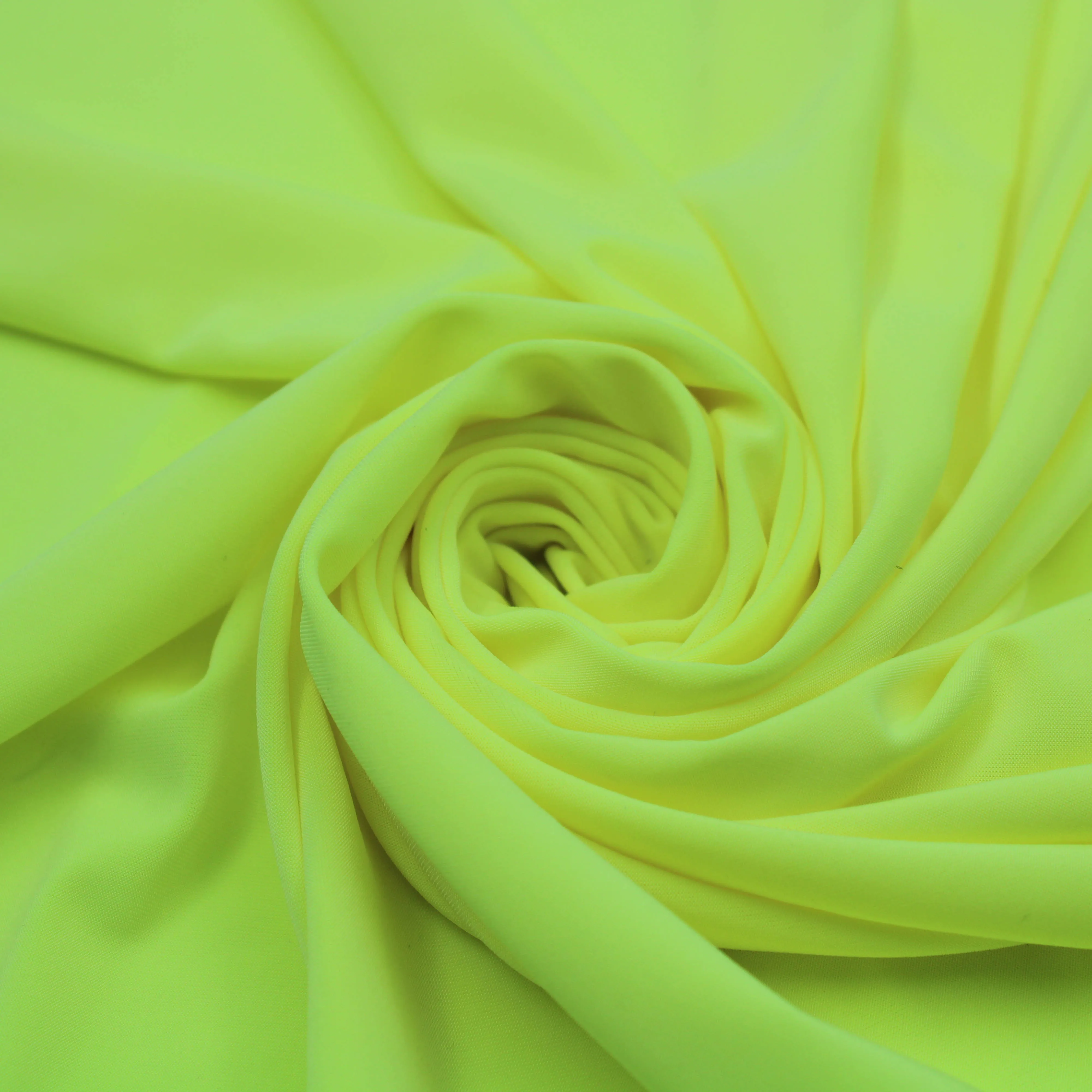 yellow neon venezia polyester spandex stretch fabric