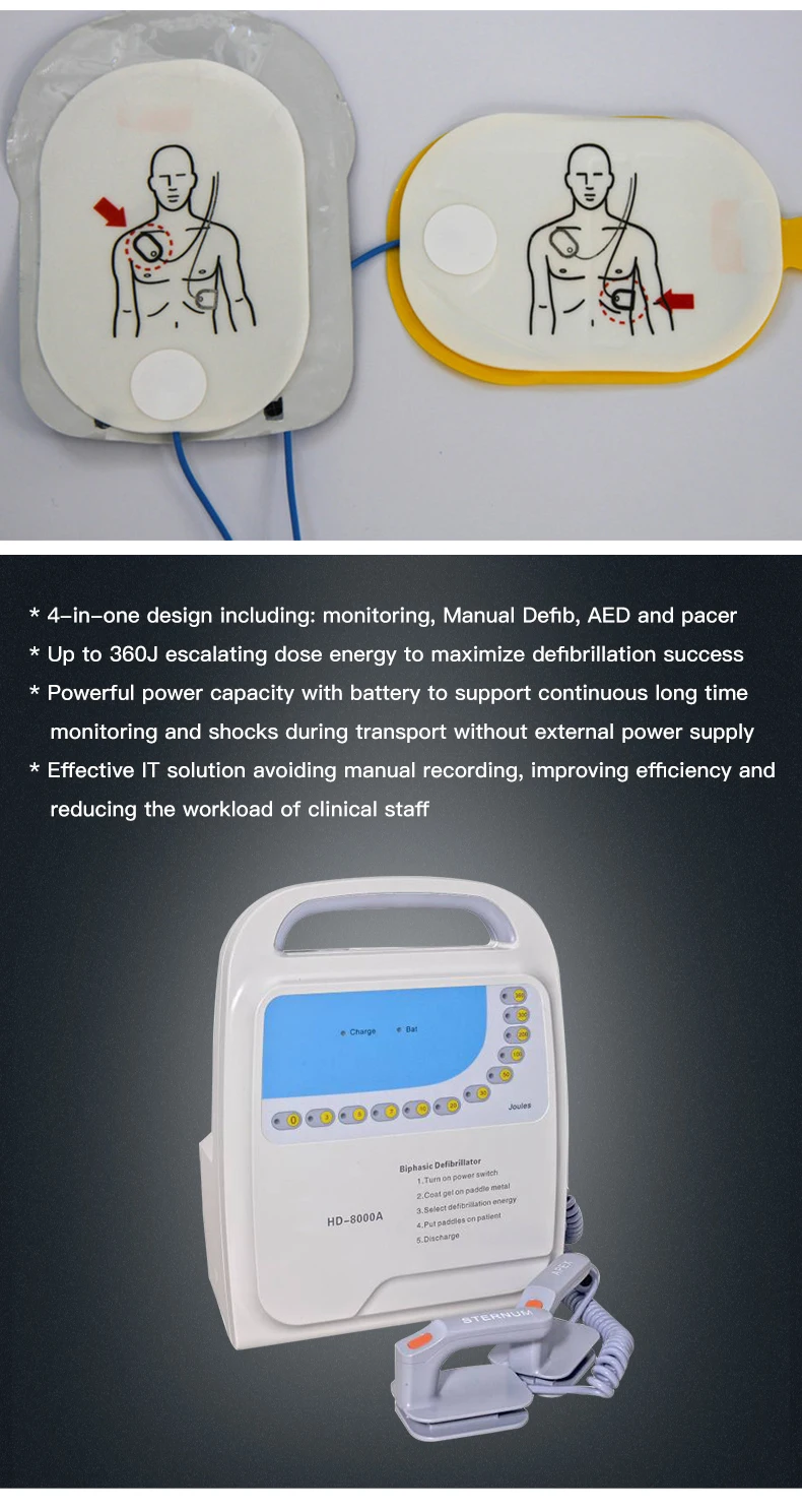 portable defibrillator price aed automated external defibrillator