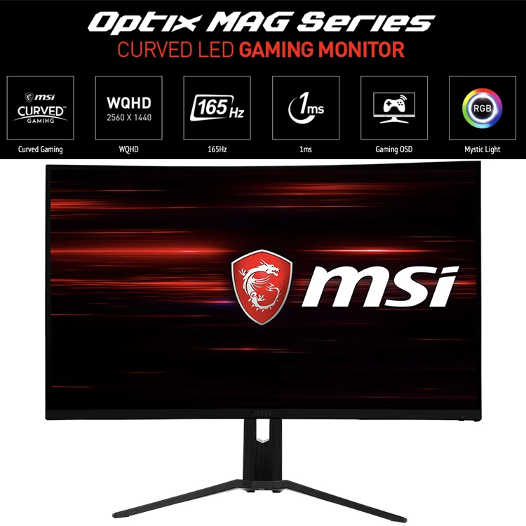 msi ゲーミングモニター　32インチ MSI MAG322CQR 32インチカーブドゲーミングモニターWQHDVA 165Hz 1ms