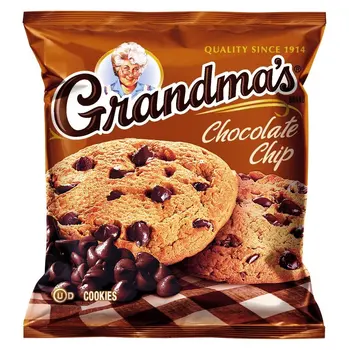 Grandma's Cookies Chocolate Chip Bulk Packaged Biscuits and Cookies 2.5 oz (Pack of 60)