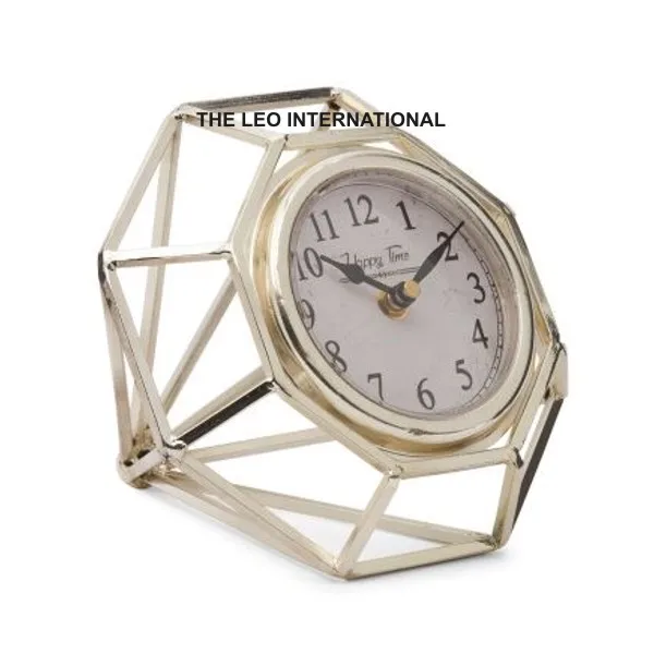 Fancy Design Metal Wire Table Clocks Alarm Clock