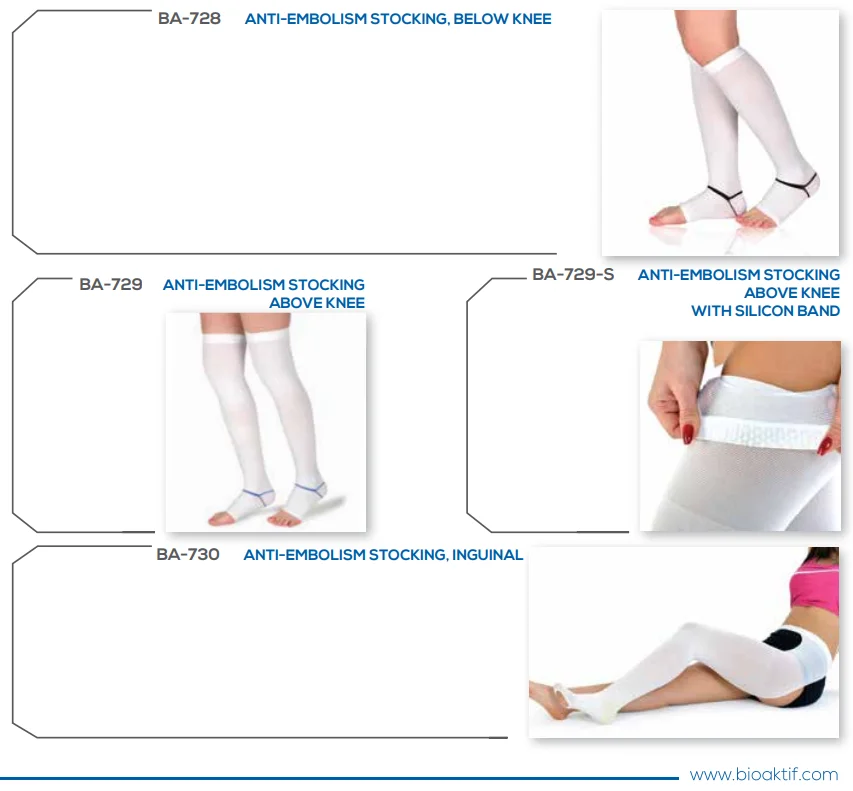 Ba728 Below Knee Compression Antiembolism Anti Dvt Stocking Open Toe