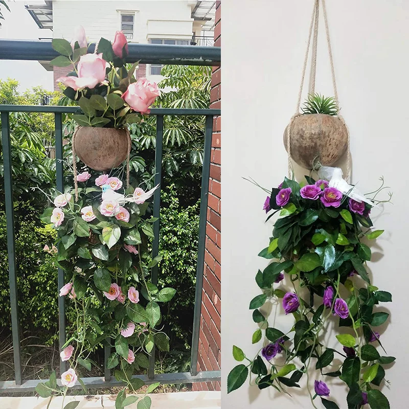 Panier De Basket Mural Doublures Panier Suspendu JJYHEHOT - 4 Fibres Coco 30 ,5 Cm Doublure Fibre Coco