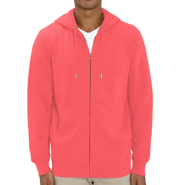 red full zip moletom com capuz