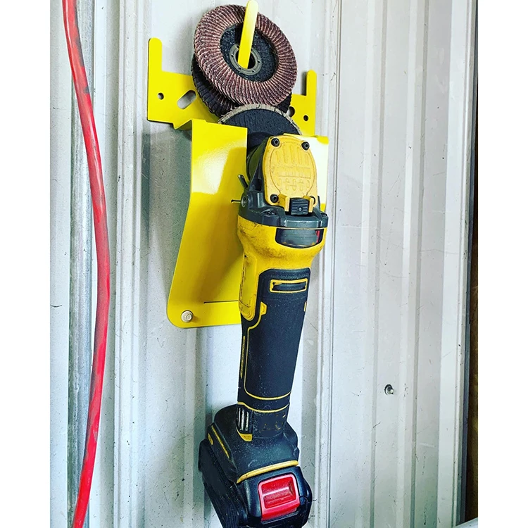 Jhmech Angle Grinder Rack Holder Wall Mount Garage Metal Pegboard