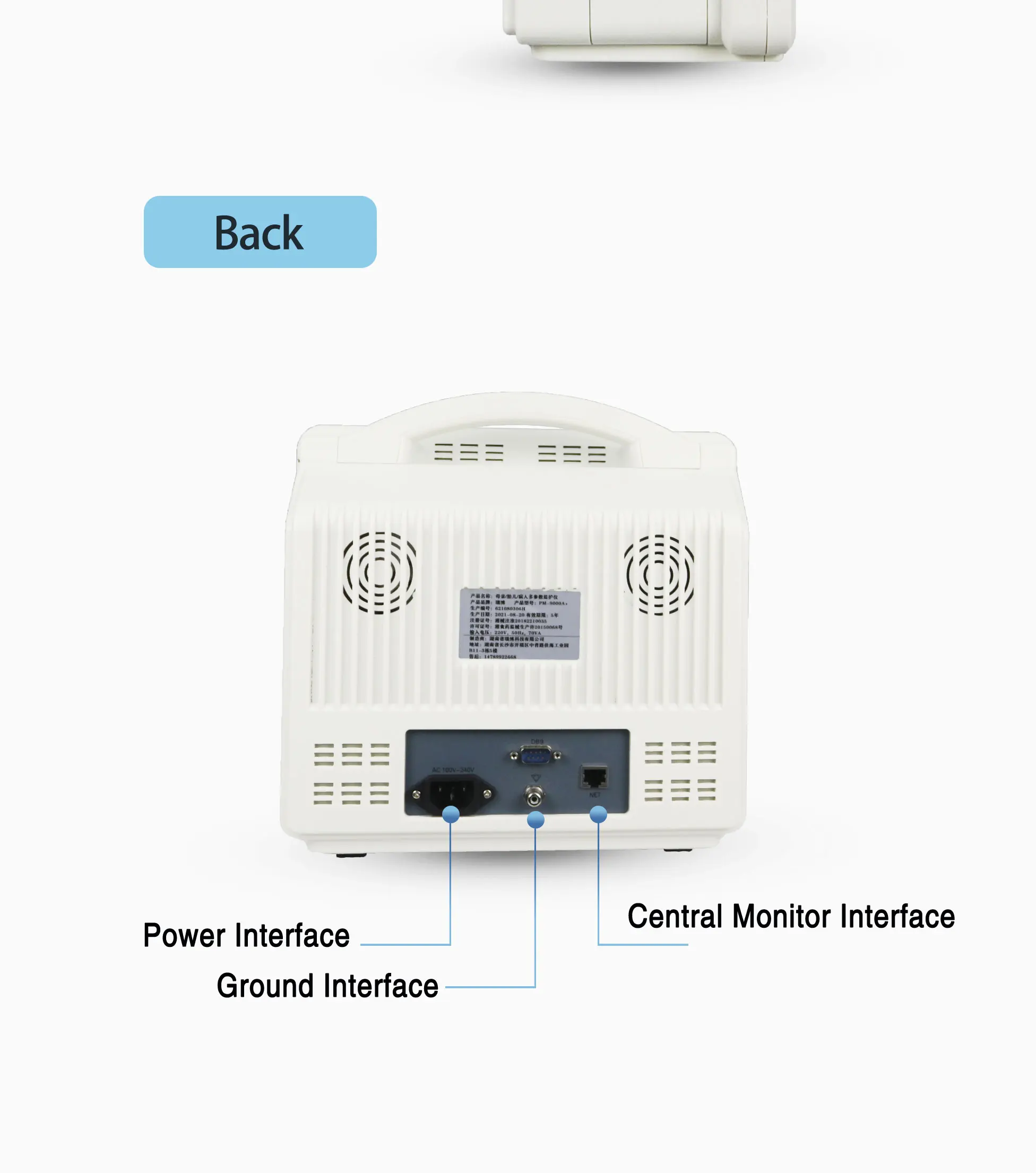 Patient Monitor with 1-7 Level Audio/Visual Alarming Arrhythmia Analysis and Anti-ESU Multi Parameter Bedside Monitor
