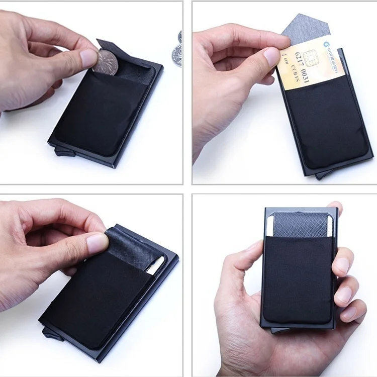 Porta Carte Anti Rfid Opinioni CARTE PORTA METALLO PORTAFOGLIO ALLUMINIO DI CREDITO SCHEDE RIGIDO Il Porta Carte A Contenitore - Foto 10