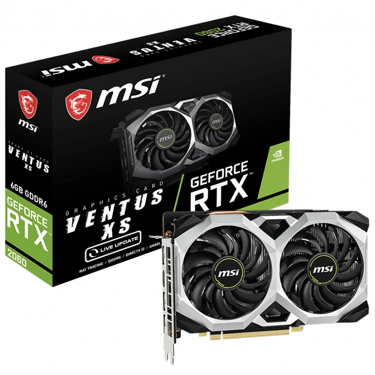MSI NVIDIA GeForce RTX 2060 XS 6G Used Gaming Graphics Card with 6GB GDDR6  Memory Support 14 Gbps Memory Speed Video Card