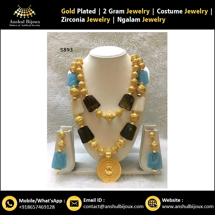 Gold Forming African Necklace Collection Traditional Gift Women Jewelry