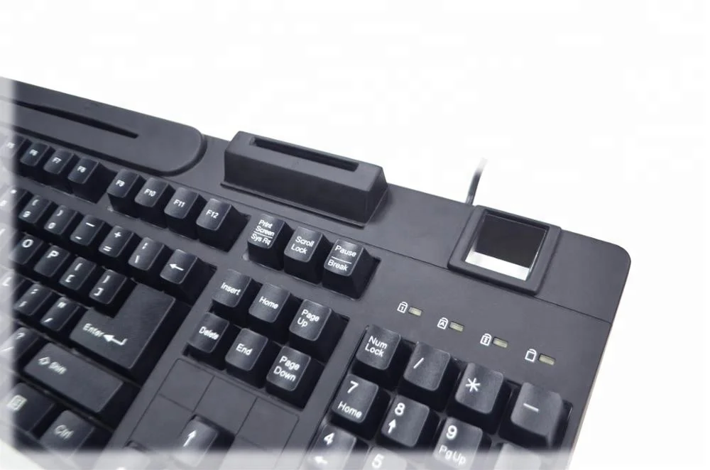 Government Logical Access Control Biometric Fingerprint Scanner Smart Card Reader Keyboard