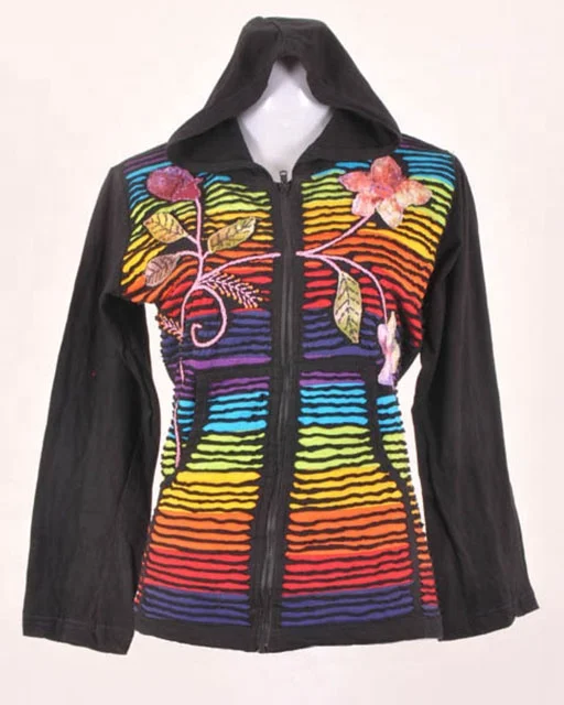 Boho hippie Upcycled unieke patchwork unisex jas Kleding Gender-neutrale kleding volwassenen Jacks en jassen zigeuner woestenij stijl 