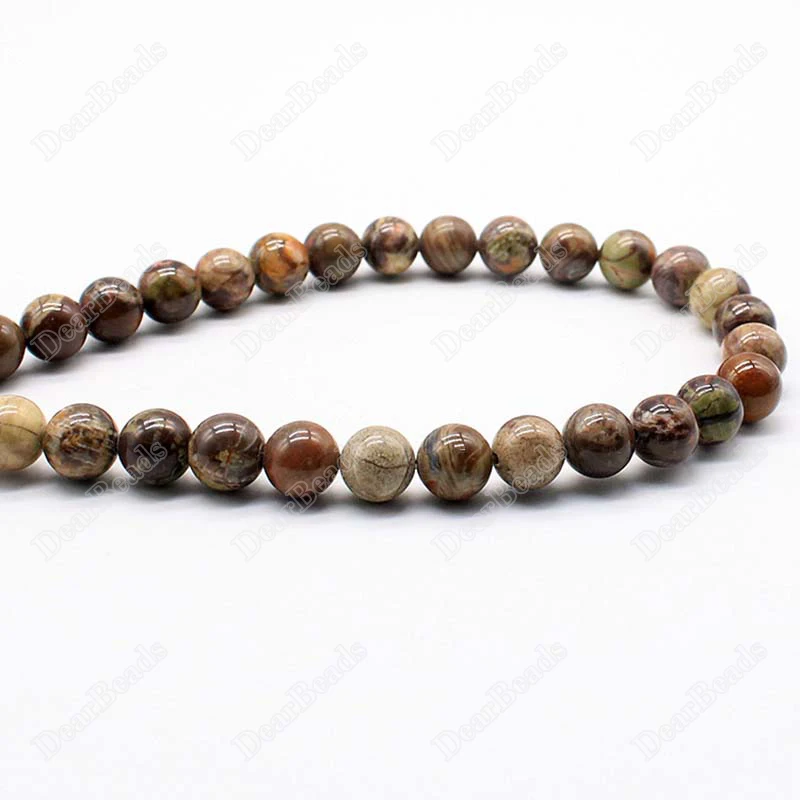 6MM Natural Rainforest Agate Grade AAA Round Gemstone Loose Beads 15.5" 