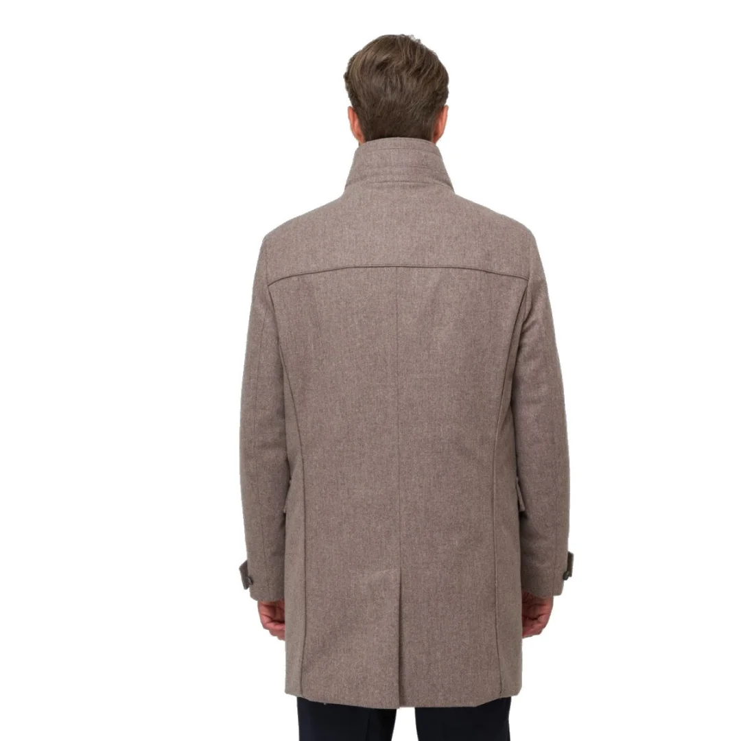 Мужское роскошное коричневое пальто, куртка средней длины, по индивидуальному заказу, различные размеры
