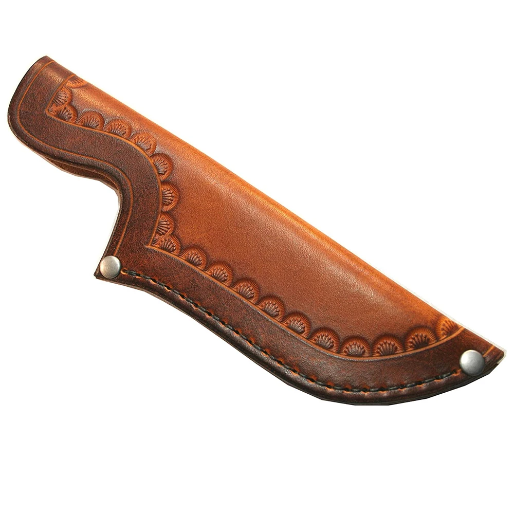 Hand Made Engraved Pure Leather Sheath for Fix Blade Knife AJ--2087 