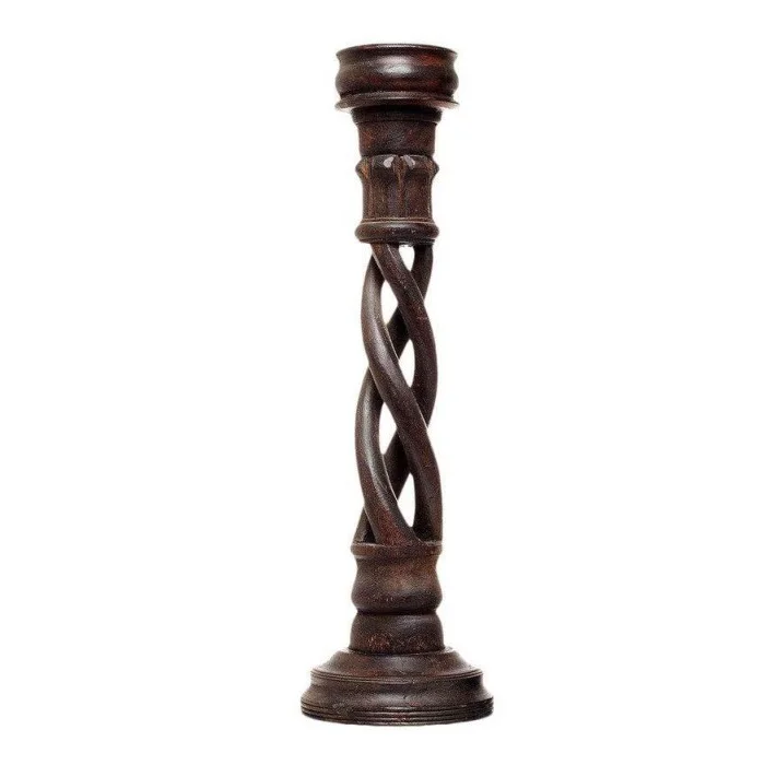 HANDMADE NEW SIMPLE DESIGN WOODEN CANDLE HOLDER BLACK COLOR FINISHED for HOME DECORATION PARTY EVENT WEDDING