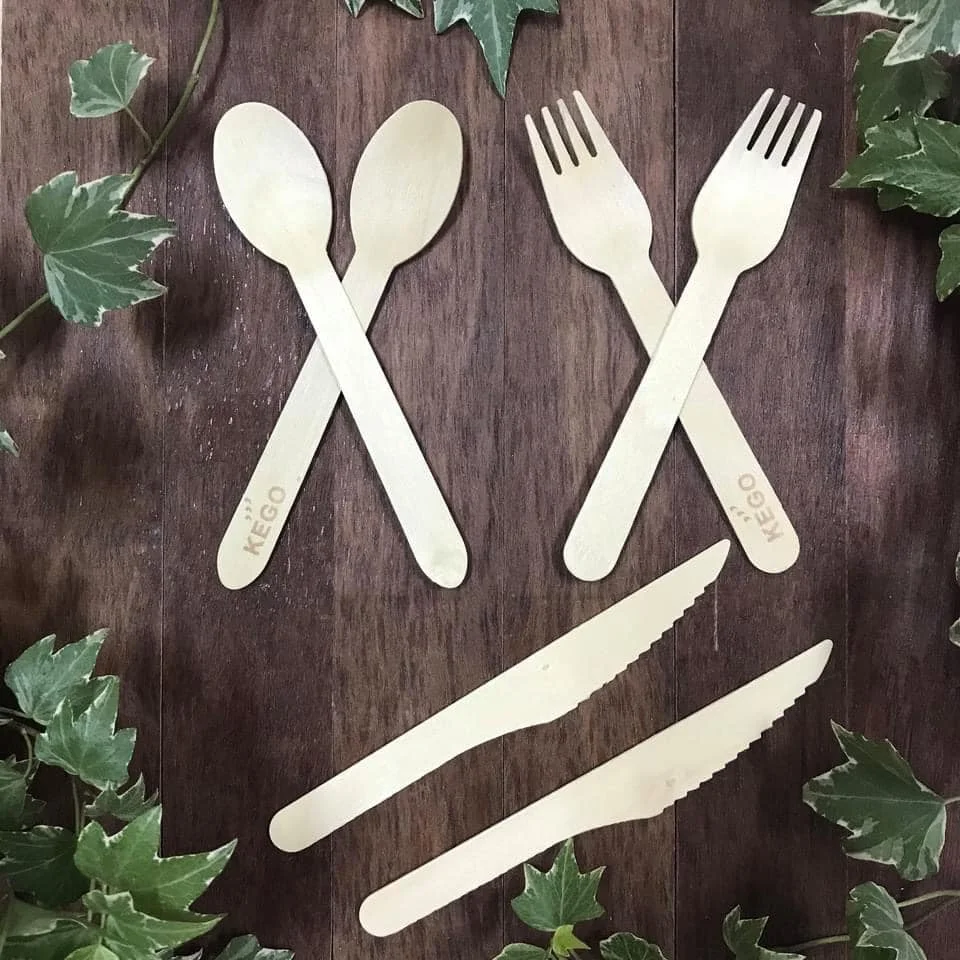Disposable Wooden Cutlery Set Alternative To Plastic,Eco