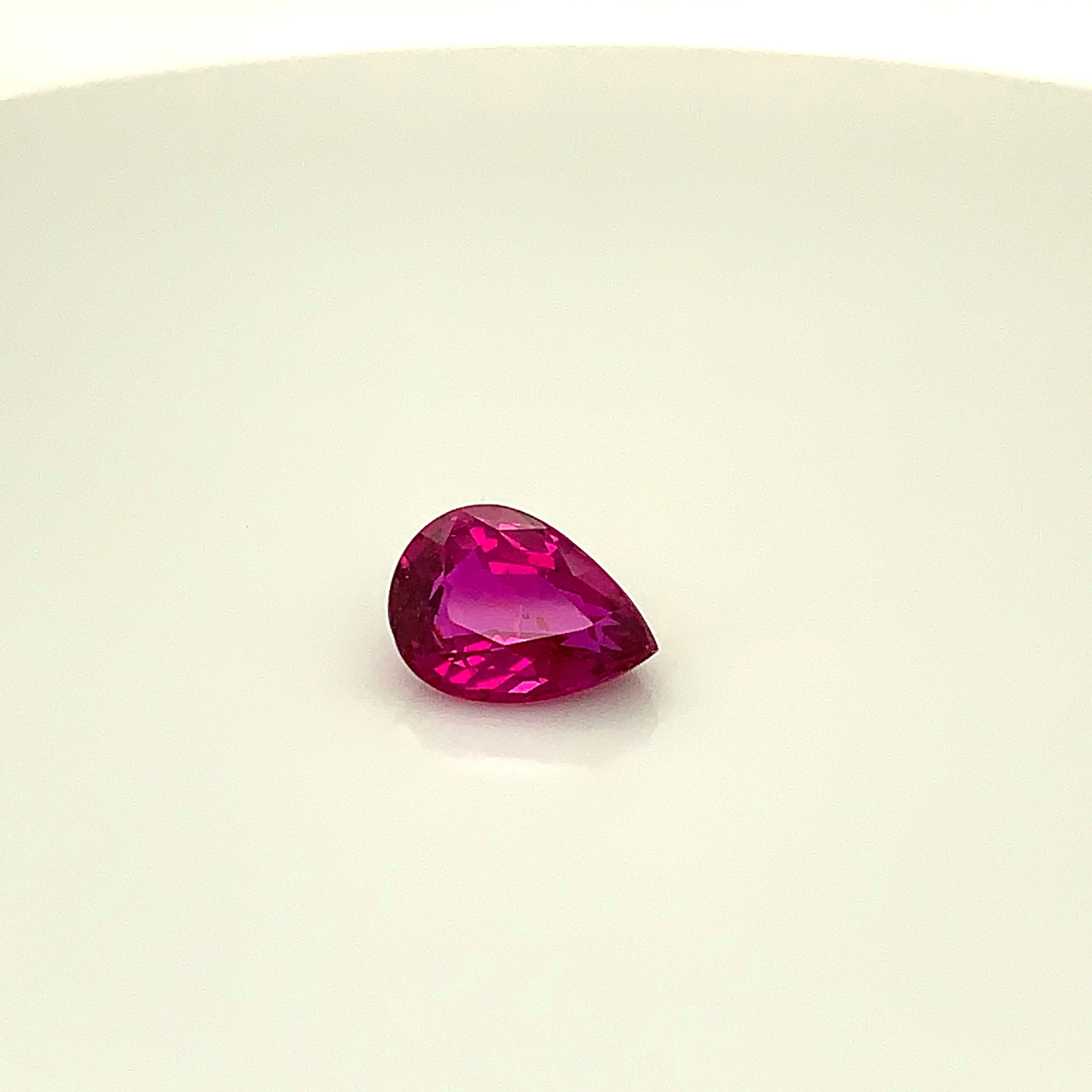 GRS Certified Natural Ruby Stone Faceted Pear Cut Gem