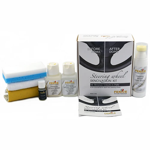 Italian Top Quality Fenice Steering Wheel Care Kit Dark Brown Set
