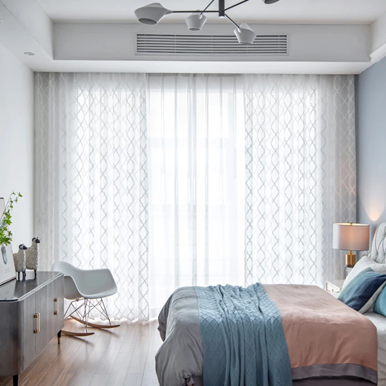 Cheap window thermal curtain s fold sheer curtain high quality living room S fold curtain