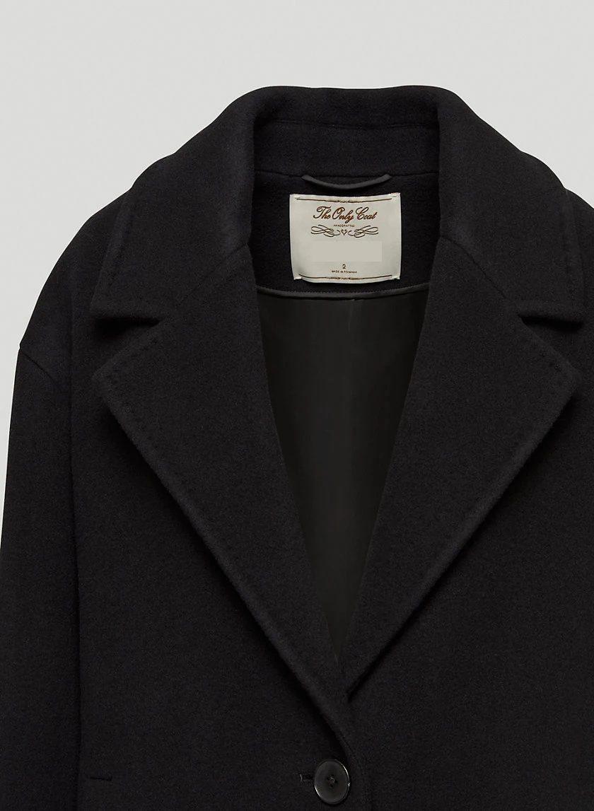2025 Custom Unisex Black Overcoat Wool Customized Fashionable Men's Women Cashmere Overcoat Classic Long Winter Wool Coat