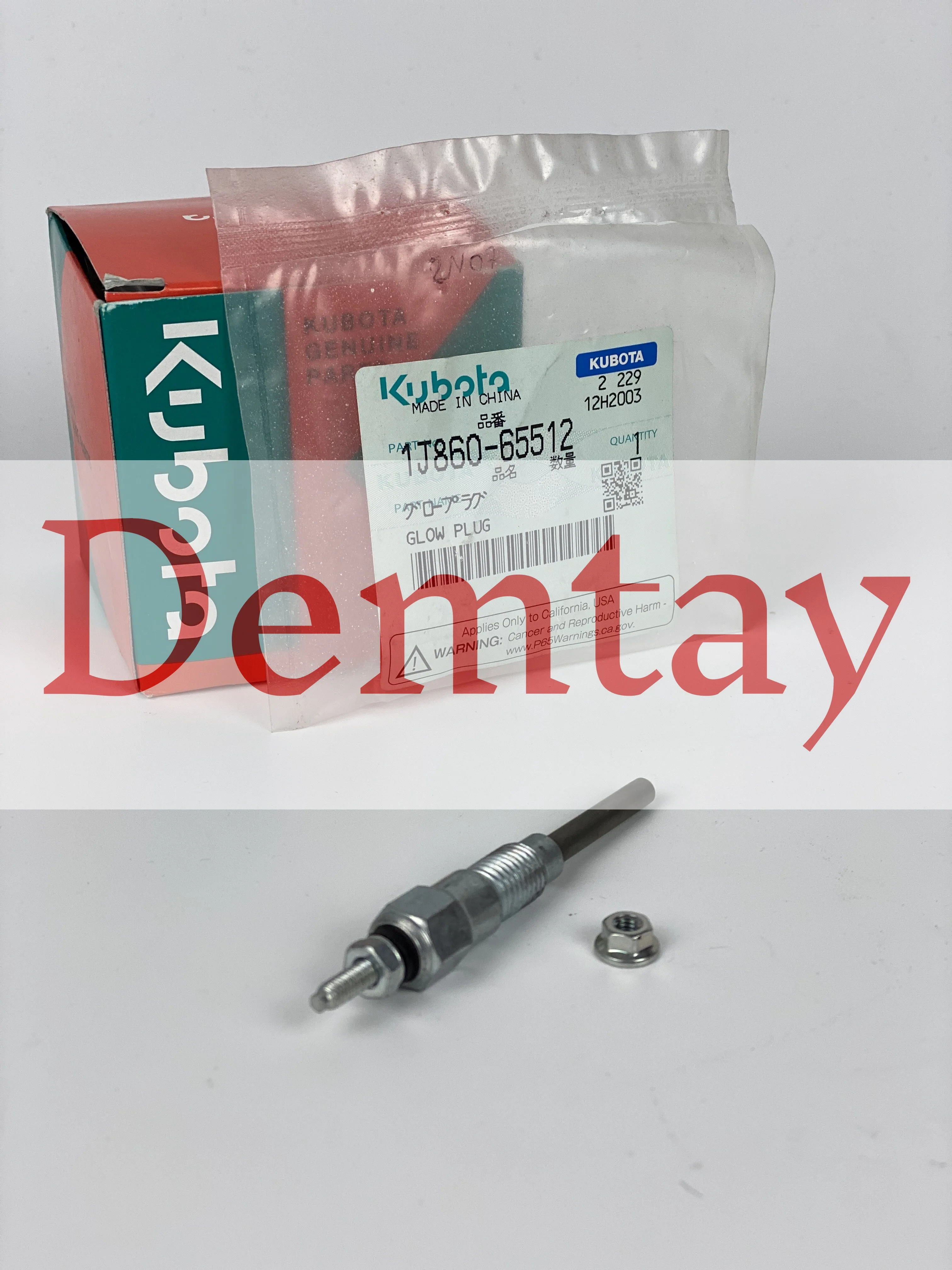 Genuine Kubota Spare Part Kubota 03 Series Engine 1j86065512 Glow Plug