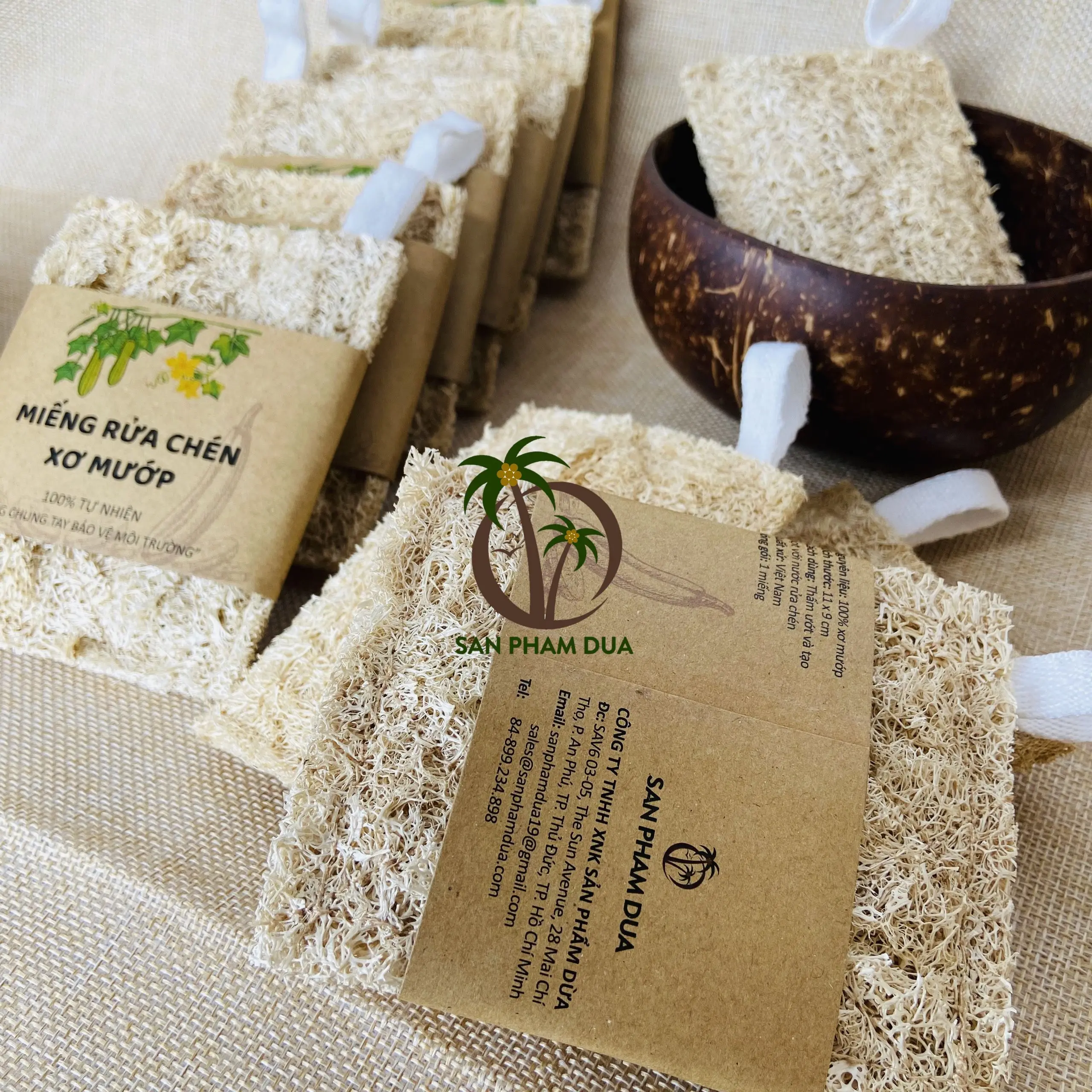 SUPPLIER HIGH QUALITY NATURAL LOOFAH KITCHEN SPONGE Biodegradable Kitchen Sponge, Eco Friendly Washing up Sponge, Kitchen LoofaH