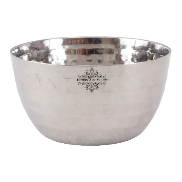 stainless steel hammered serving bowl at wholesale price hand