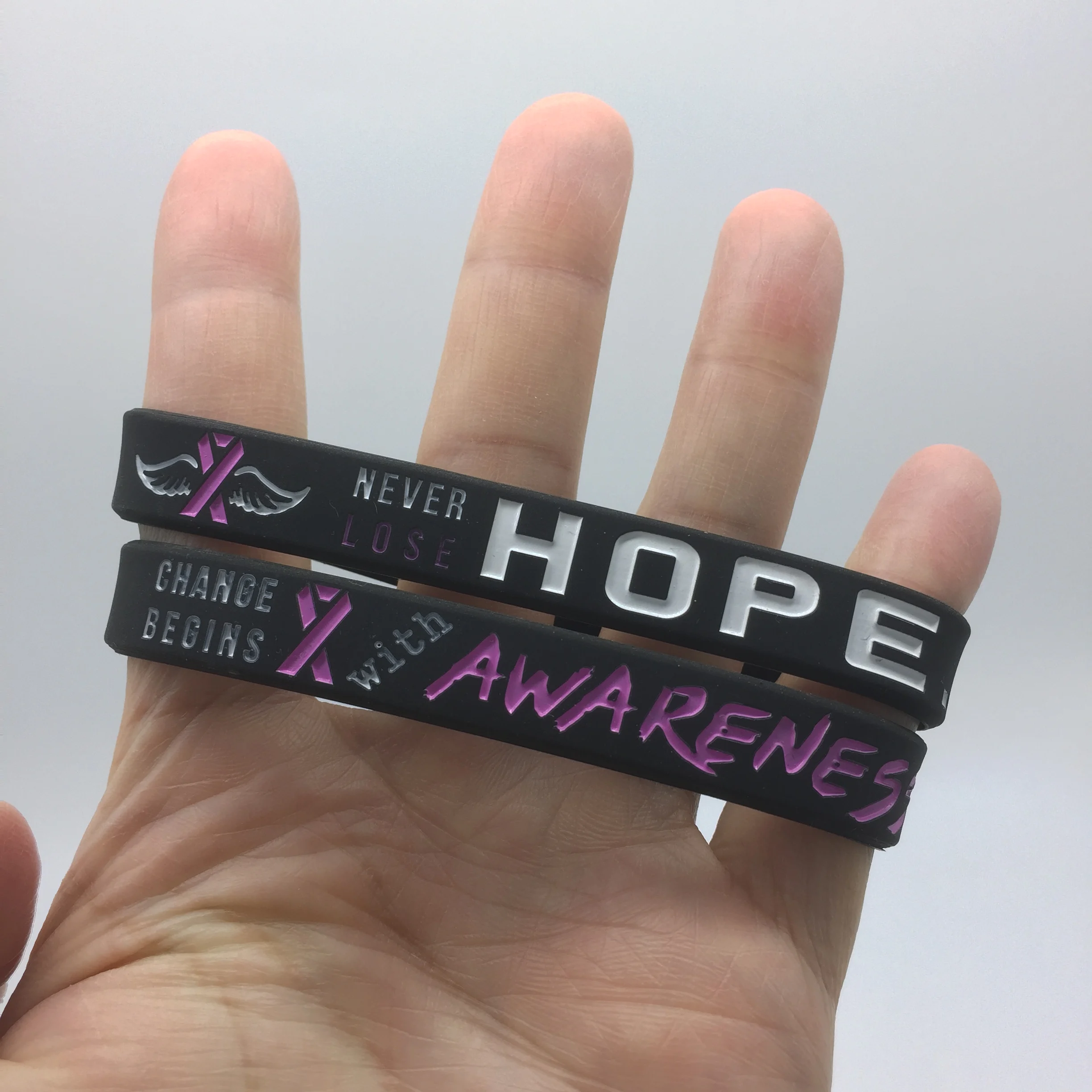 Breast Cancer Awareness Pink Ribbon Silicone Bracelets, Mental Health  Awareness Bracelet, Pink Ribbon Wristbands