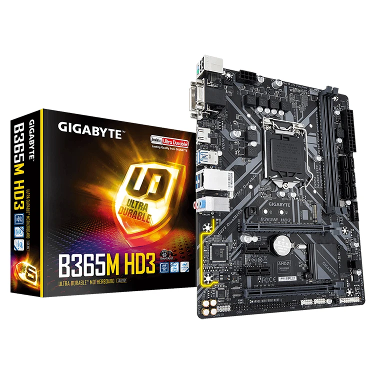 GIGABYTE B365M HD3 Desktop Motherboard with Intel B365 Chipset Support for 8th 9th Core I9 I7 I5 I3 Processors