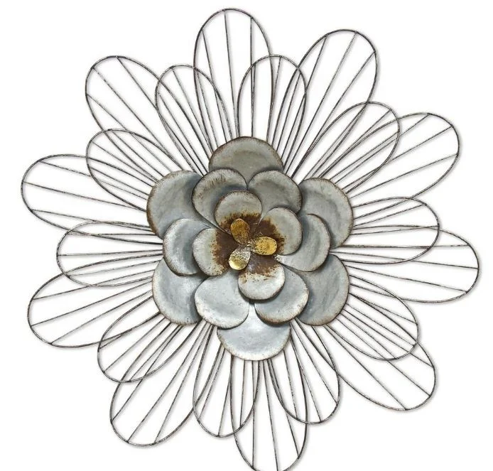 Galvanized Metal Wall Decor Wall Decor Handmade Metal Modern Design High Quality Living Room