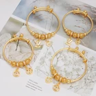 High quality gold bracelets for women Popular design womens bracelets kids brass copper gold baby Child bangles