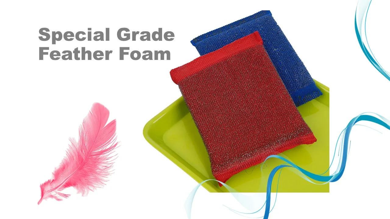 OEM Packing Kitchen Dish Washing Scrubber PU Foam Sponge Stainless Steel  Mesh Scourer - Buy OEM Packing Kitchen Dish Washing Scrubber PU Foam Sponge  Stainless Steel Mesh Scourer Product on