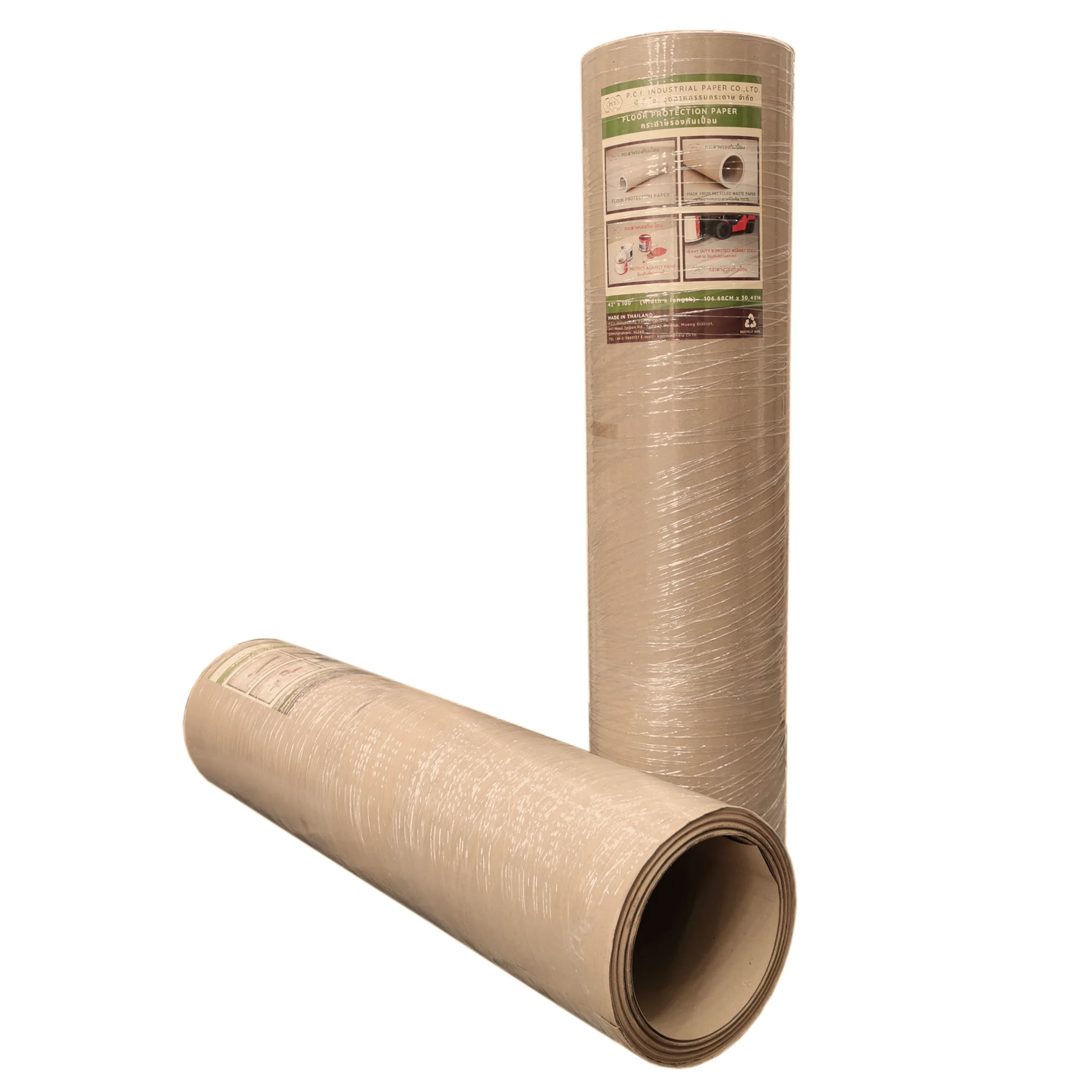 P.C.I. Industrial Paper Cardboard Masking Paper Supplied in Roll for Floor Protection Against Paint Drops