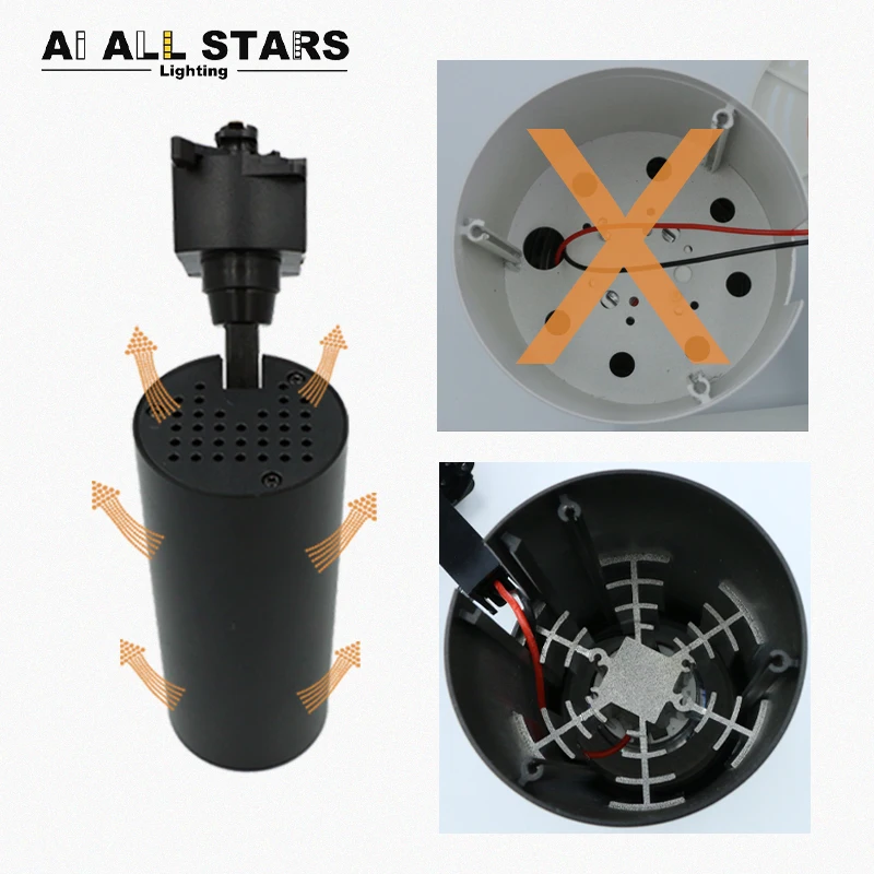 Оптовая продажа, COB светильник 10 Вт, 20 Вт, 30 Вт, 40 Вт, регулируемый светодиодный Трековый светильник, поверхностный монтаж, прожекторы, алюминиевый Трековый светильник