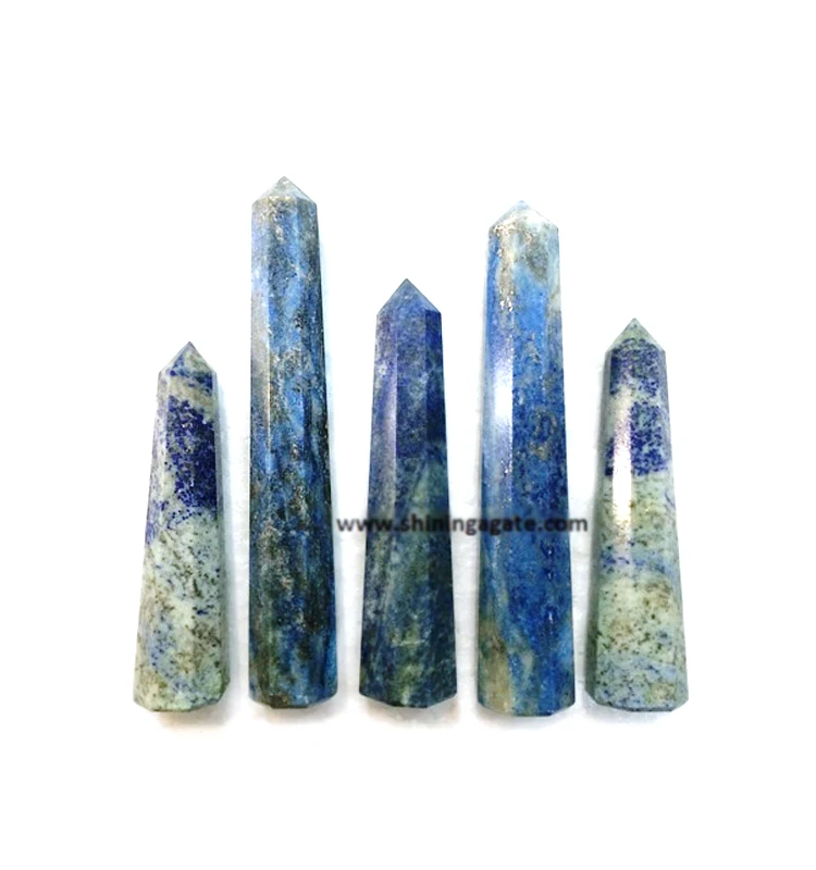 宝石方尖碑天然石材愈合点青金石方尖碑批发水晶愈合石点宝石方尖碑