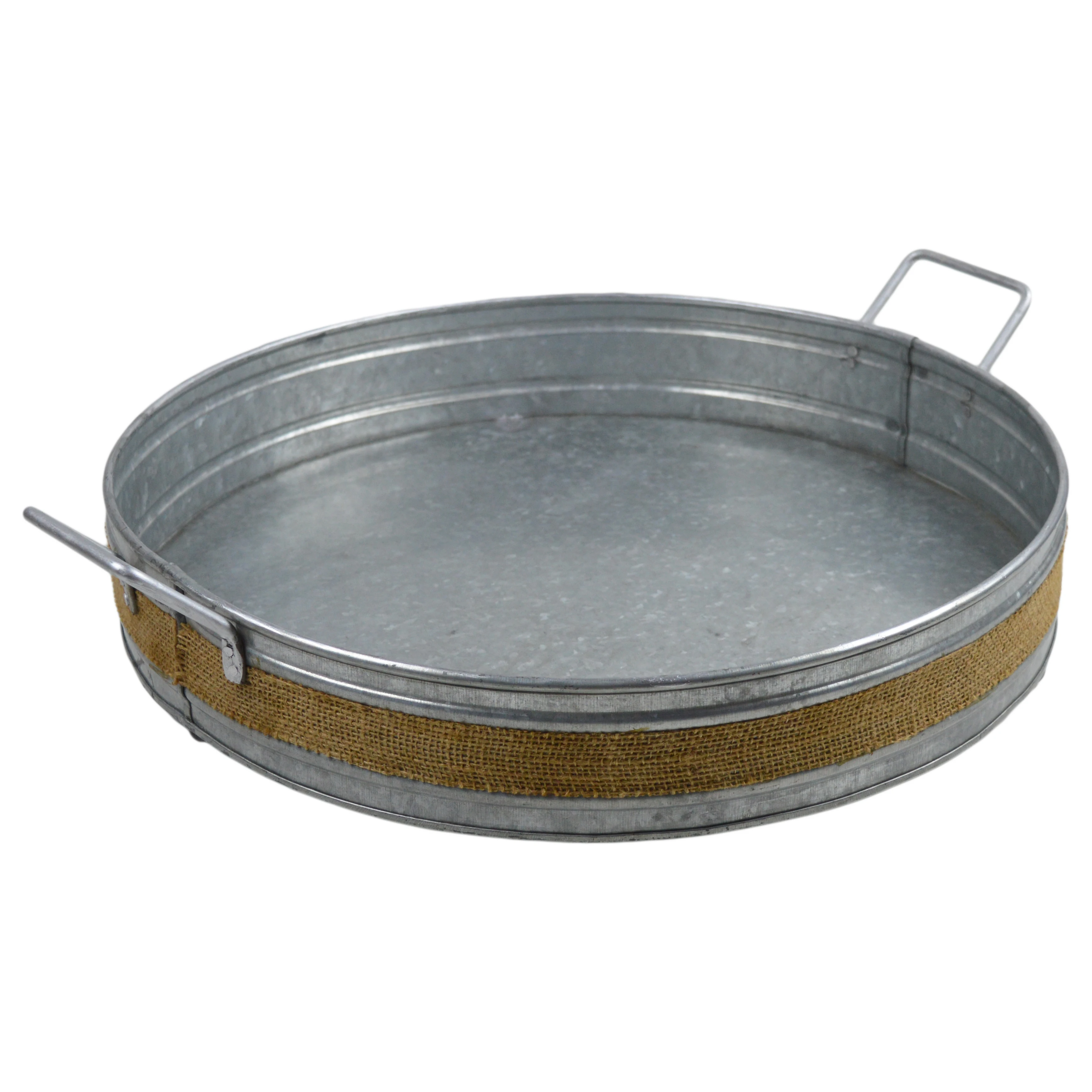 Высококачественный металлический поднос высшего качества полностью закругленный оцинкованный дизайнерский серого цвета