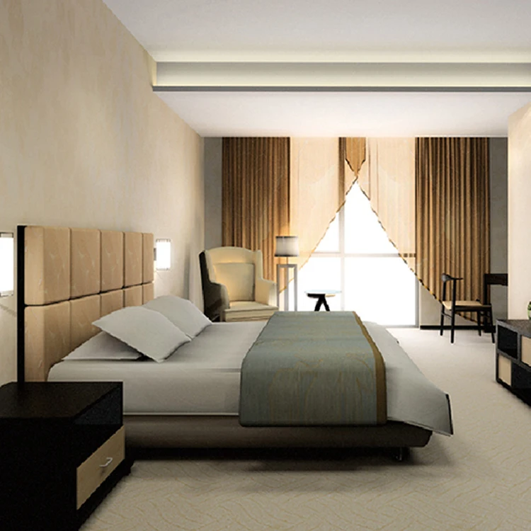 Custom Design King Queen Size Bed Frame 5 star hotel bedroom sets