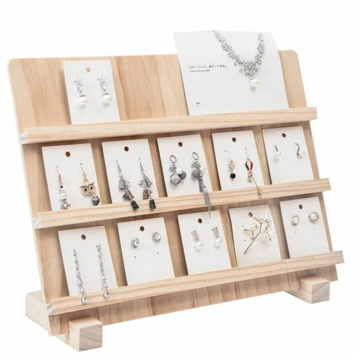 Espositore Per Gioielli In Legno A Specchio - Porta Collane, Bracciali E Pendenti Da Banco Per Negozio O Casa