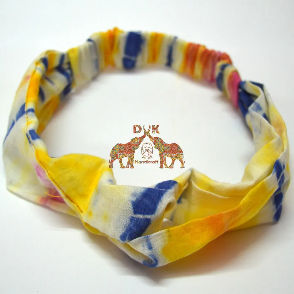 
Tie Dye Shibori Forehead Band Pure Cotton Soft & Cozy Hair Band 