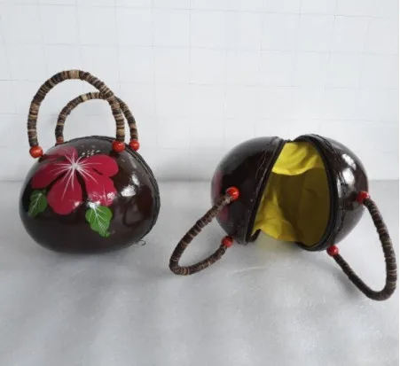 Coconut Shell Beaded Round Crossbody Bag Retro Ethnic Style - Temu