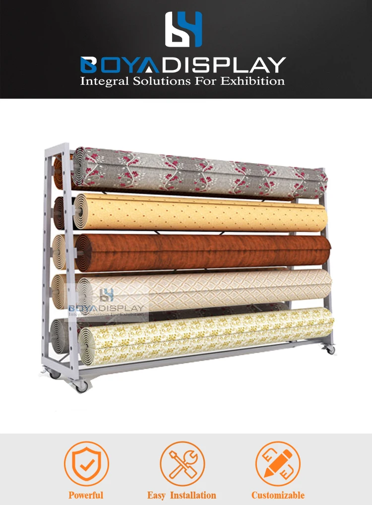 Customize Size Factory Price Roll Carpet Hanging Rug Display Metal Rack ...