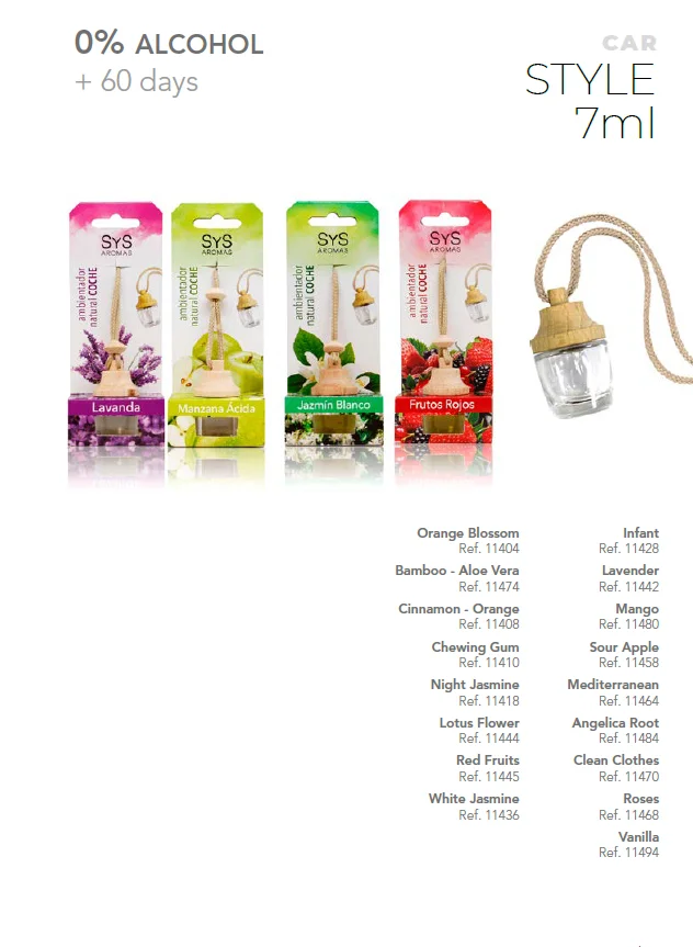 Car Air Freshener Style 7ml Natural Scents Without Alcohol High Quality