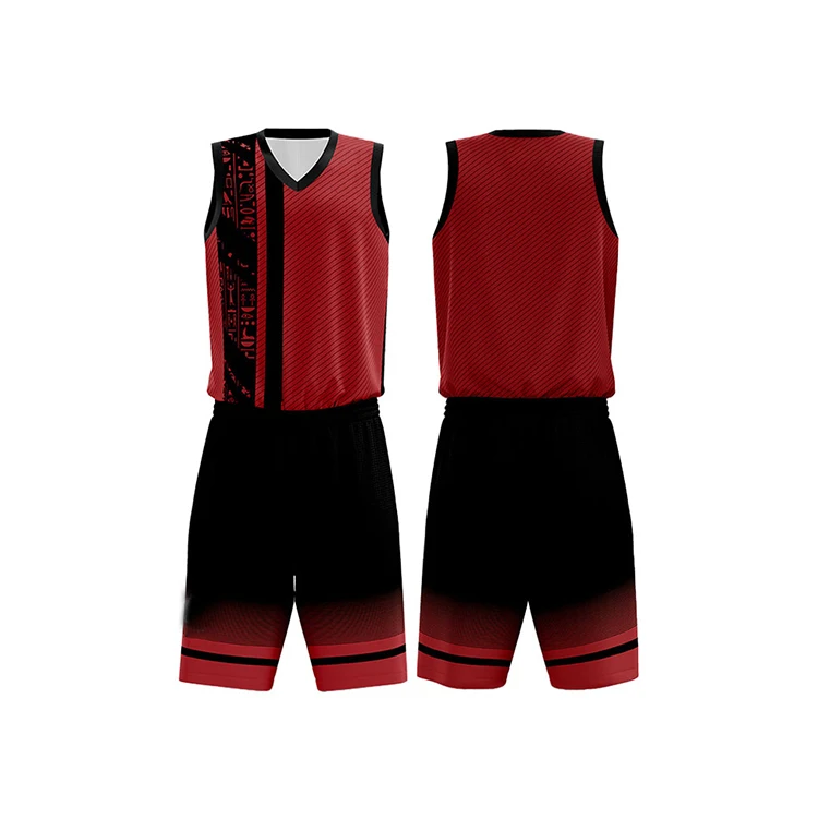 Contoh Sublimasi Desain Seragam Basket,Baju Jersey Basket Merah Untuk