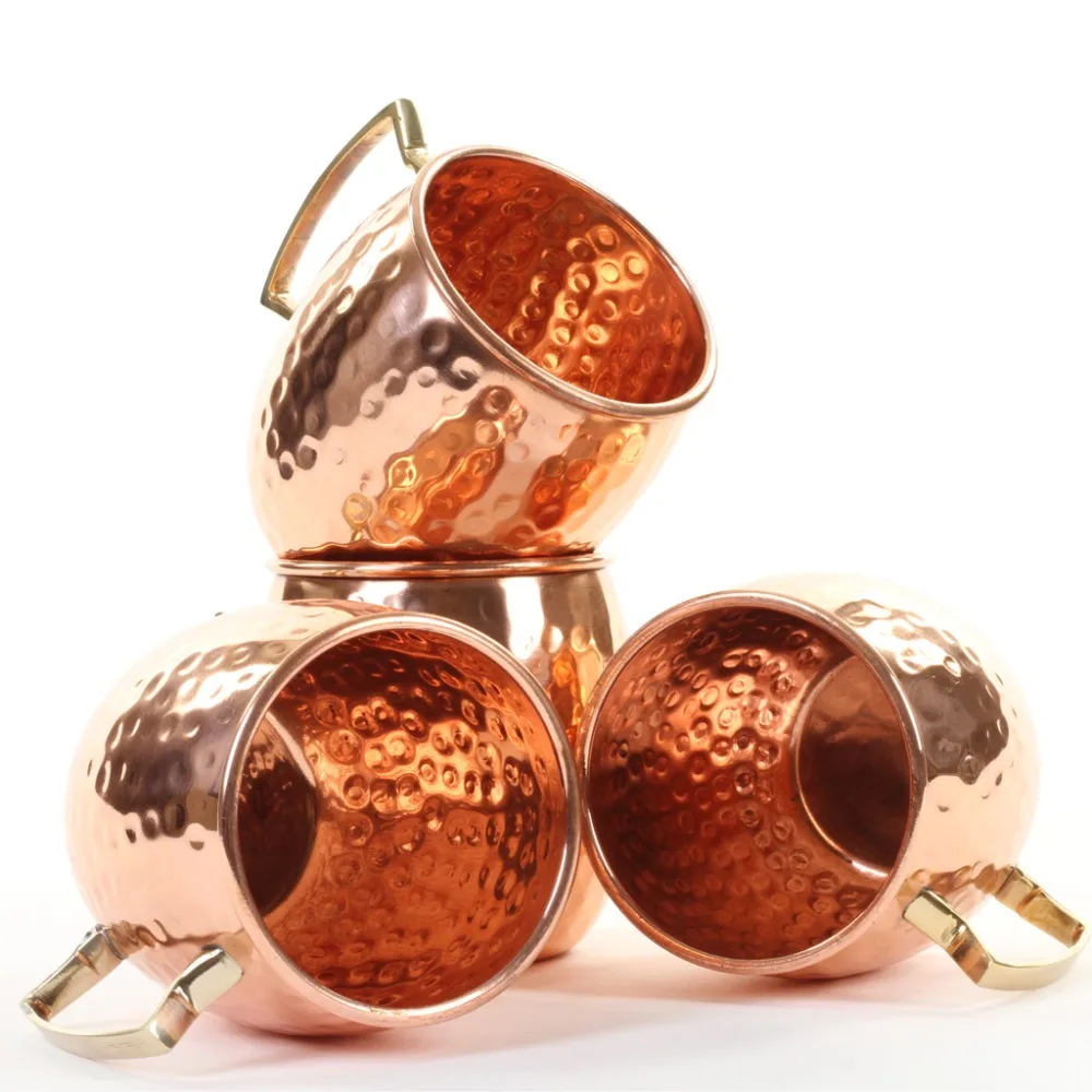 Moscow Mule Copper Mugs Set Wholesale Stainless Steel Copper Beer Mug